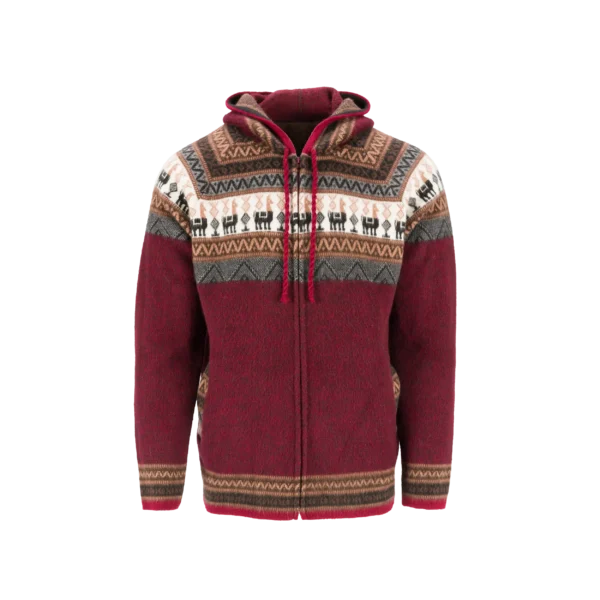 Alpaca Hoodie - Bordeaux – Bild 2