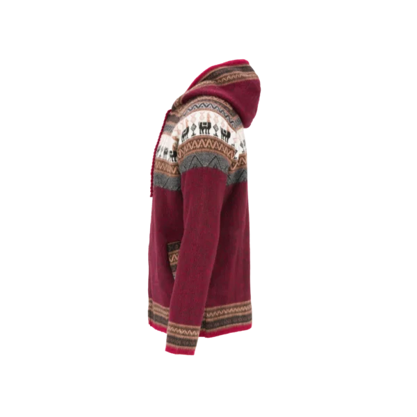 Alpaca Hoodie - Bordeaux – Bild 3