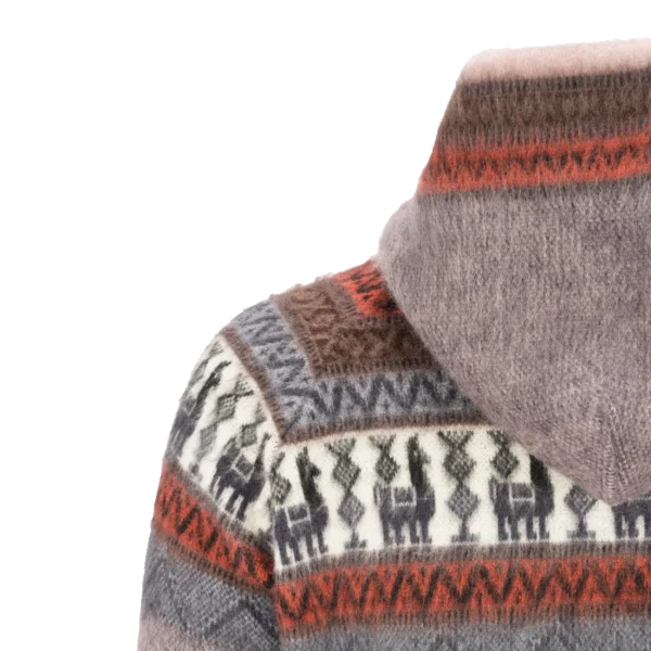 Alpaca hoodie - Taupe - Image 3