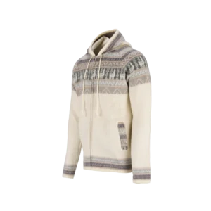 Alpaca Hoodie - Creme / Taupe