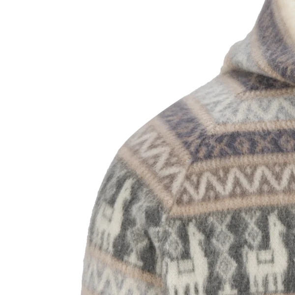 Alpaca hoodie - Cream / taupe - Image 5