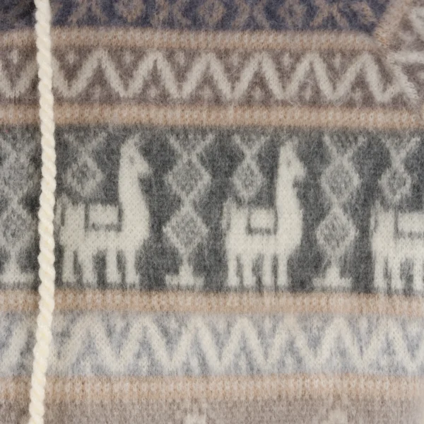 Alpaca hoodie - Cream / taupe - Image 8