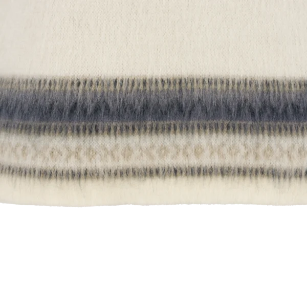 Alpaca Hoodie - Creme / Blau – Bild 8
