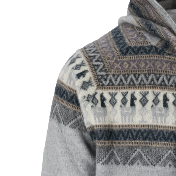 Alpaca Hoodie - Hellgrau – Bild 5